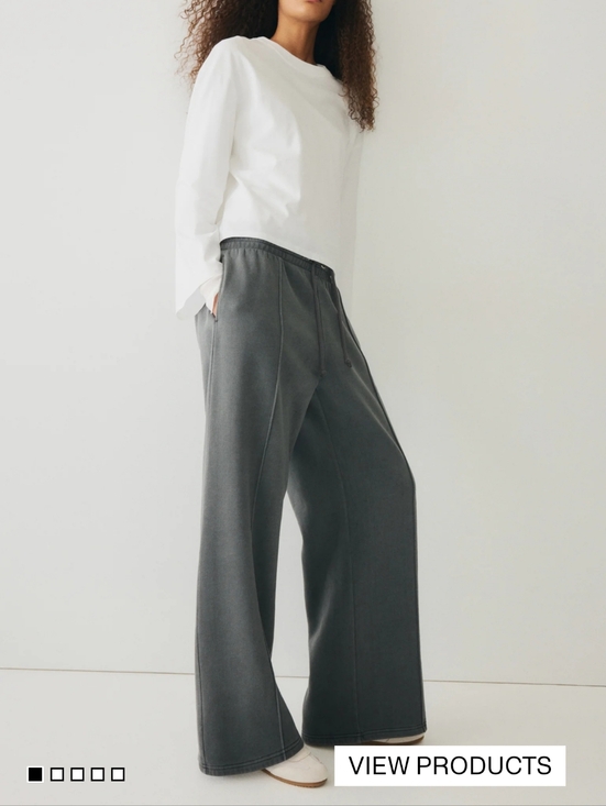 Pants - Wide-Leg Pants in Charcoal Gray